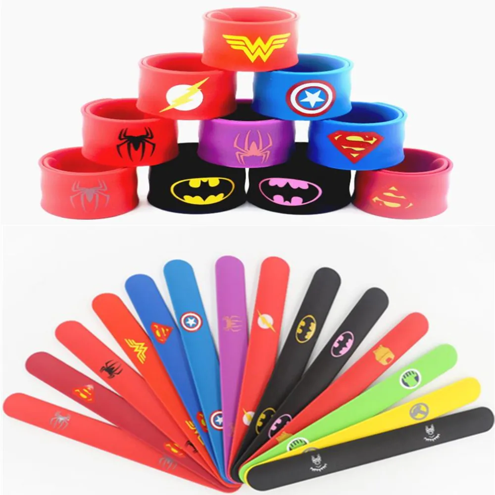 1 pcs Cartoon Bracelet Silicone Superhero Thor Spiderman Batman Iron Man Superman Wonder Woman Flash Soft Model Kid Gift Toy
1 pcs Cartoon Bracelet Silicone Superhero Thor Spiderman Batman Iron Man Superman Wonder Woman Flash Soft Model Kid Gift Toy