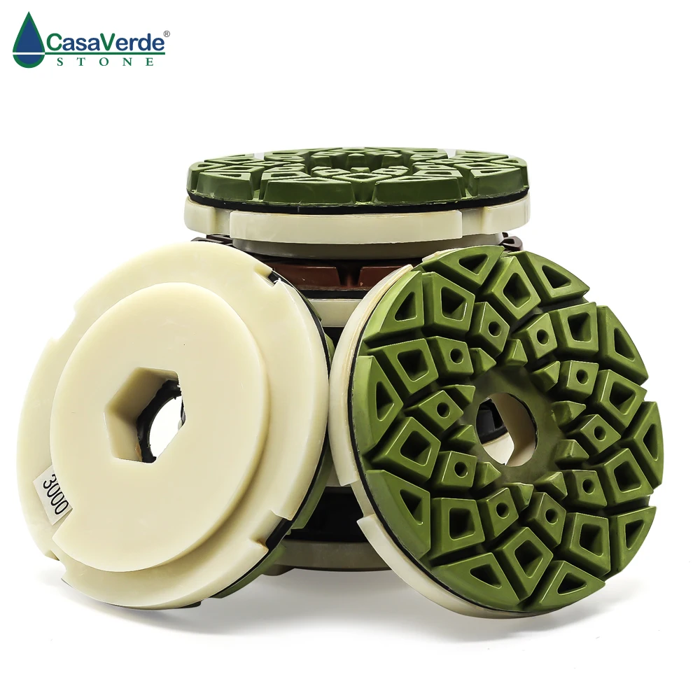 DC-EGPP02 D125mm (5 inch) snail lock diamond edge polishing pads for granite and marble | Инструменты