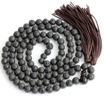 Wholesale 8MM Black Volcano Stone Lava Japa Mala Tibet Buddhist 108 Prayer Beads Necklace
Wholesale 8MM Black Volcano Stone Lava Japa Mala Tibet Buddhist 108 Prayer Beads Necklace