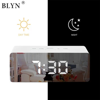 LED Digital Clock USB Charge AAA Battery Alarm Clock Night Light Mirror Snooze Function Calendar Thermometer Electronic Clock
LED Digital Clock USB Charge AAA Battery Alarm Clock Night Light Mirror Snooze Function Calendar Thermometer Electronic Clock