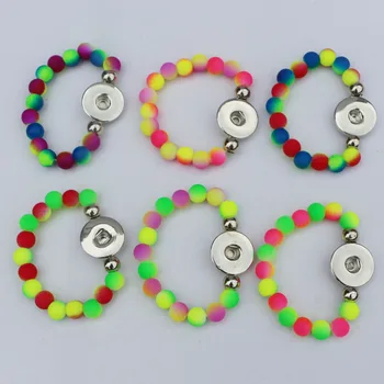 30pcs Mix 6colors Kids Fashion Handmade Elastic Colorful Acrylic Beads 18mm Snap Button Bracelet 15cm Length For Girls
30pcs Mix 6colors Kids Fashion Handmade Elastic Colorful Acrylic Beads 18mm Snap Button Bracelet 15cm Length For Girls