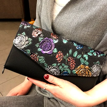 National Style Clutch Bag PU Leather Embossing Flower Clutches Purse Envelope Bag Evening Bags Flap Shoulder Crossbody Messenger
National Style Clutch Bag PU Leather Embossing Flower Clutches Purse Envelope Bag Evening Bags Flap Shoulder Crossbody Messenger