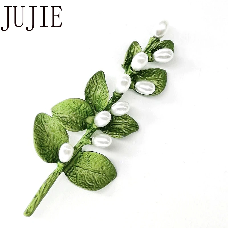 JUJIE Fashion Green Spray Paint Brooches For Women 2019 Metal Pearl Flowers Brooch Pins For Weddings Plant Jewelry Dropshipping
JUJIE Fashion Green Spray Paint Brooches For Women 2019 Metal Pearl Flowers Brooch Pins For Weddings Plant Jewelry Dropshipping