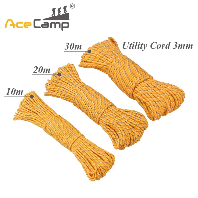 

AceCamp 10m/20m/30m (3mm) Outdoor Camping Awning Hiking Rope Luminous Noctilucent Reflective At Night Camping Tent Rope