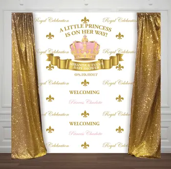custom Pink And Gold Princess Crown Baby Shower backdrop High quality Computer print party photo studio background
custom Pink And Gold Princess Crown Baby Shower backdrop High quality Computer print party photo studio background