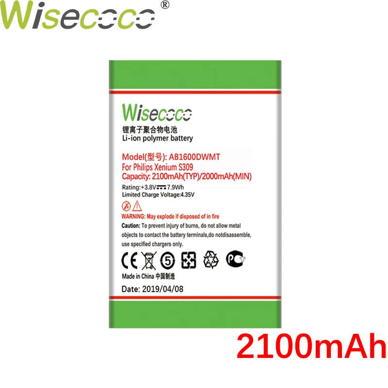 Wisecoco AB1600DWMT AB1600DWML 2500mAh New Powerful Battery For Philips Xenium S309 CTS309 Phone Repair Replace +Tracking Number
Wisecoco AB1600DWMT AB1600DWML 2500mAh New Powerful Battery For Philips Xenium S309 CTS309 Phone Repair Replace +Tracking Number