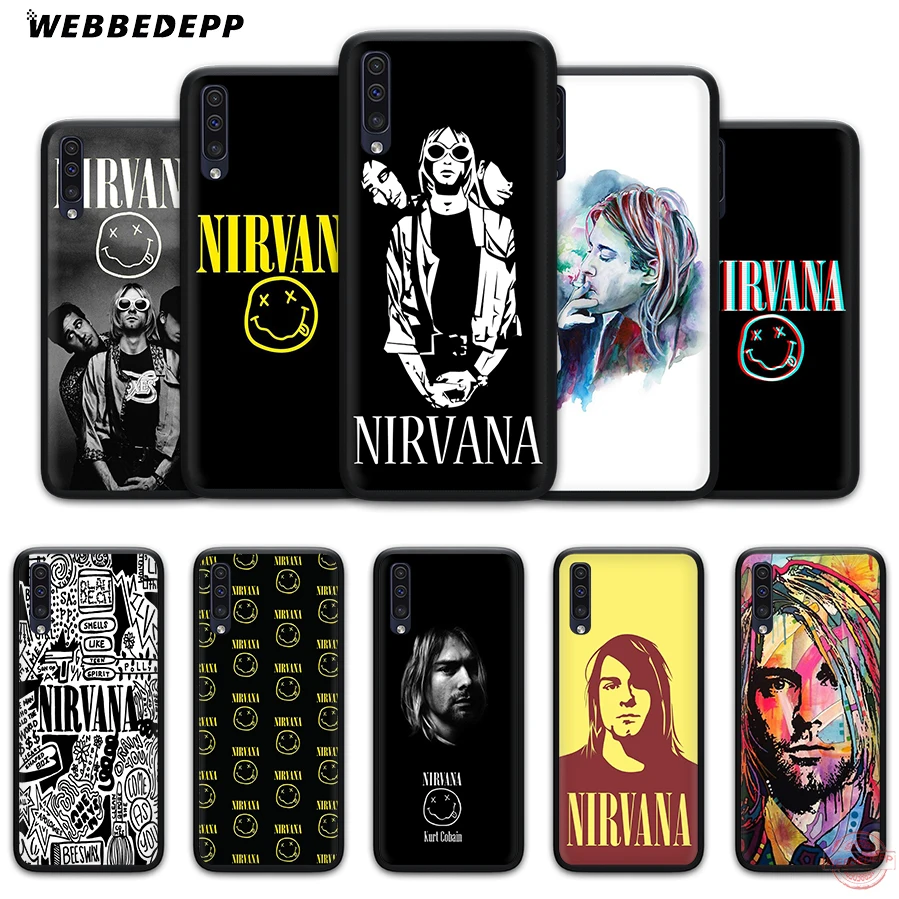 WEBBEDEPP Nirvana Kurt Cobain Soft Phone Case for Samsung A50s A40s A30s A20s A10s A60 A70 M10 M20 M30 M40 Cases | Мобильные
