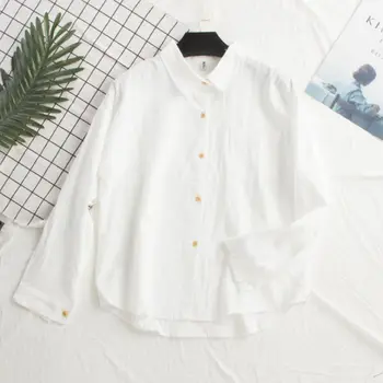 Women Pockets Loose Blouse Single-breasted Lapel Slim Female Top Casual Long Sleeve Girl Ladies Tops
Women Pockets Loose Blouse Single-breasted Lapel Slim Female Top Casual Long Sleeve Girl Ladies Tops