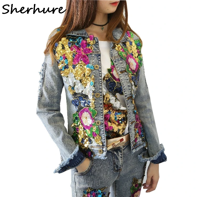 2019 Autumn Women Denim Coat Full Sequins Embroidery Women Denim Coat Punk Cool Women Jacket Coat Tops Jaqueta Feminina
2019 Autumn Women Denim Coat Full Sequins Embroidery Women Denim Coat Punk Cool Women Jacket Coat Tops Jaqueta Feminina