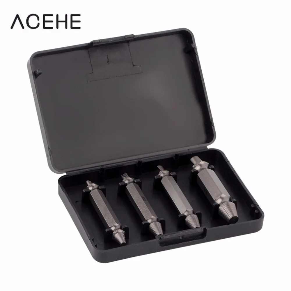 4pcs Screw Extractor Drill Bits Guide Set Removal Broken Damaged Screw Bolt Out Wood Bolt Stud Remover Tool Kit 1/2/ 3/ 4#
4pcs Screw Extractor Drill Bits Guide Set Removal Broken Damaged Screw Bolt Out Wood Bolt Stud Remover Tool Kit 1/2/ 3/ 4#