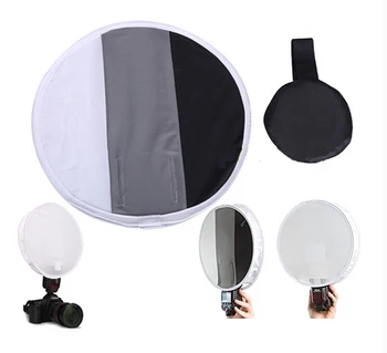 New 2 in1 Round 12 inch Flash Diffuser Softbox & Photo 18% Grey White Balance Card Board
New 2 in1 Round 12 inch Flash Diffuser Softbox & Photo 18% Grey White Balance Card Board