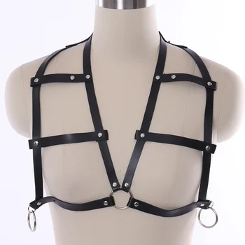 PU Body Leather Harness Sexy Black Belt Lingerie Fetish for Women Goth Bondage Hollow Out Top Cage Bra Club Rave Festival Dance
PU Body Leather Harness Sexy Black Belt Lingerie Fetish for Women Goth Bondage Hollow Out Top Cage Bra Club Rave Festival Dance