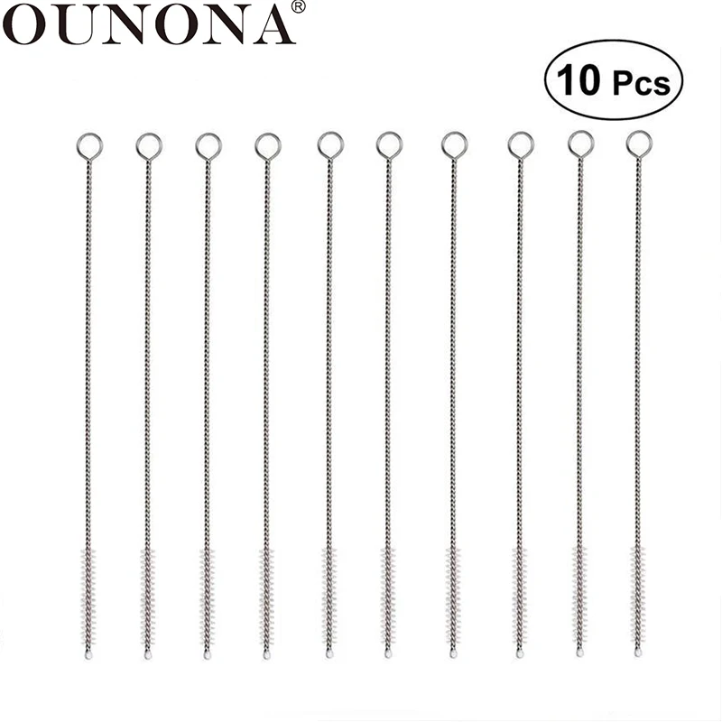 OUNONA 10pcs/set 17cm Milk Bottle Feeding Bottle Cleaner Cleaning Brush Premium Stainless Steel Drink Pipe Straw Cleaning Tools
OUNONA 10pcs/set 17cm Milk Bottle Feeding Bottle Cleaner Cleaning Brush Premium Stainless Steel Drink Pipe Straw Cleaning Tools