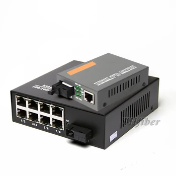 Gigabit Fiber Optical Media Converter 10/100/1000Mbps 1 RJ45 1 SC ; 8 *RJ45 1 SC Fiber Transceiver Single mode Single fiber
Gigabit Fiber Optical Media Converter 10/100/1000Mbps 1 RJ45 1 SC ; 8 *RJ45 1 SC Fiber Transceiver Single mode Single fiber