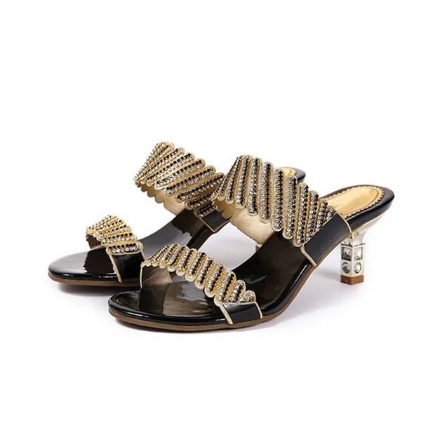 Fashion High Heeled Slippers For Women Sexy Rhinestones Sweet Sandals Gold High Heel Slides Summer Shoes XMX-B0045
Fashion High Heeled Slippers For Women Sexy Rhinestones Sweet Sandals Gold High Heel Slides Summer Shoes XMX-B0045