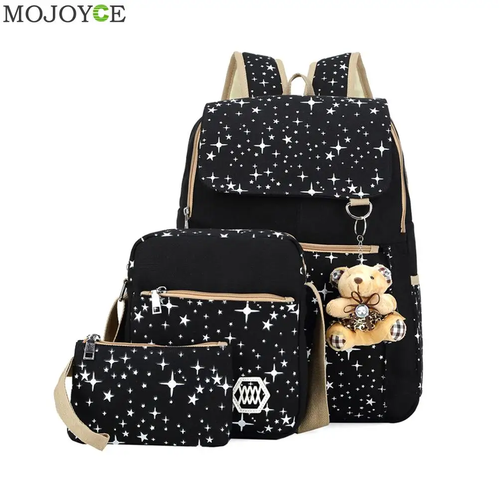 3pcs Stars Printing Backpack Rucksack School Bag for Teenager Girls Canvas Backpack Travel Satchel Shoulder Bag Bolsa Bag Sets
3pcs Stars Printing Backpack Rucksack School Bag for Teenager Girls Canvas Backpack Travel Satchel Shoulder Bag Bolsa Bag Sets