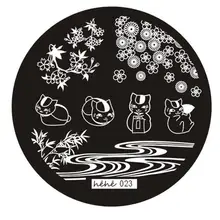 1Pc offre spéciale chats patte imprime Nail Art Image timbre estampage plaques manucure modèle Hehe série placas de estampacion para uñas(China)