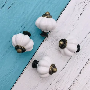 4pcs Vintage Pumpkin Ceramic Cabinet Knobs Handles White Furniture Door Cabinet Drawer Cupboard Kitchen Pull Knobs Handles 34mm
4pcs Vintage Pumpkin Ceramic Cabinet Knobs Handles White Furniture Door Cabinet Drawer Cupboard Kitchen Pull Knobs Handles 34mm