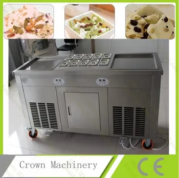 Free shipping fried ice cream roll machine / Thailand fry ice cream machine double pan with refrigerated cabinet
Free shipping fried ice cream roll machine / Thailand fry ice cream machine double pan with refrigerated cabinet