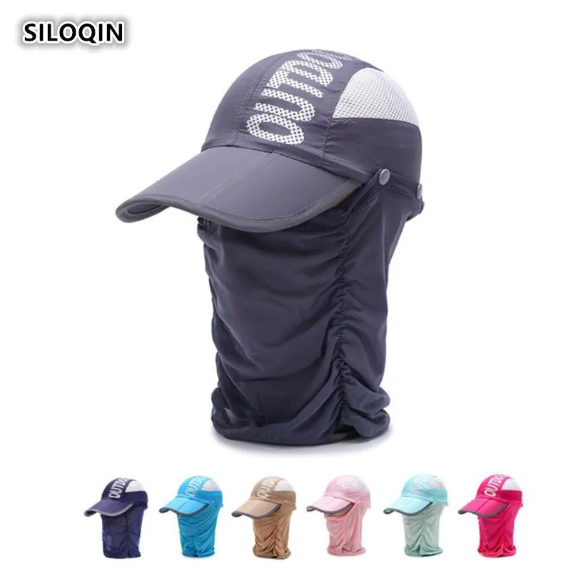 SILOQIN Adjustable Size Summer Men Portable Fold Quick-drying Baseball Cap Ms Travel Veil Cover Face Breathable Sunscreen Visor 
SILOQIN Adjustable Size Summer Men Portable Fold Quick-drying Baseball Cap Ms Travel Veil Cover Face Breathable Sunscreen Visor