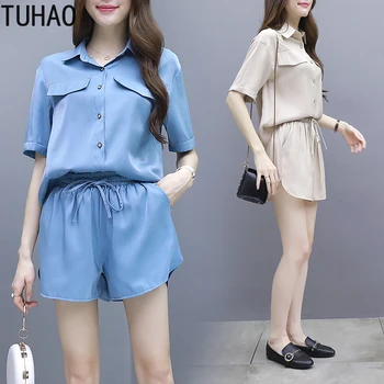 TUHAO 2019 Summer Tracksuit Women Fashion Suit Casual Shorts Set 2 Piece Sets Office Lady Two Piece Set Suits Outfits WL43
TUHAO 2019 Summer Tracksuit Women Fashion Suit Casual Shorts Set 2 Piece Sets Office Lady Two Piece Set Suits Outfits WL43