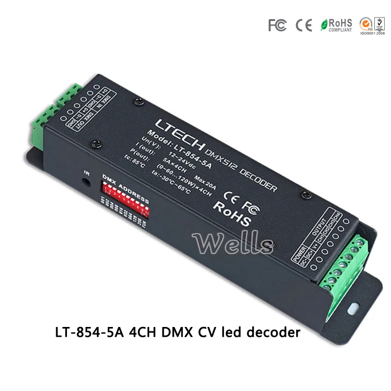 led controller LT-854-5A DMX-PWM CV led decoder;DC12-24V input 5A*4CH output for led lamp
led controller LT-854-5A DMX-PWM CV led decoder;DC12-24V input 5A*4CH output for led lamp