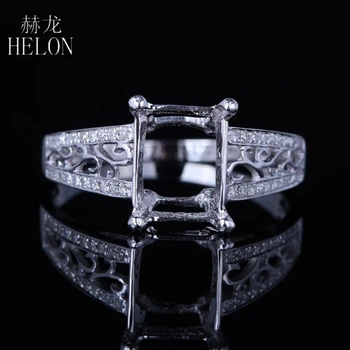 HELON Solid 14K (585) White Gold 10x8mm Cushion Semi Mount Pave Natural Diamonds Engagement Ring Romantic Wedding Jewelry Gift
HELON Solid 14K (585) White Gold 10x8mm Cushion Semi Mount Pave Natural Diamonds Engagement Ring Romantic Wedding Jewelry Gift