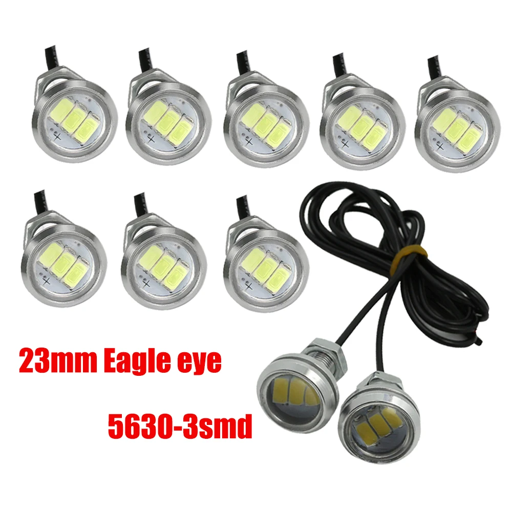 

YSY 10pcs Eagle Eye LED Car Light Daytime Running Lights DRL Motorcycle DIY Ultra Thin Source Warning Lamps 12v 23mm