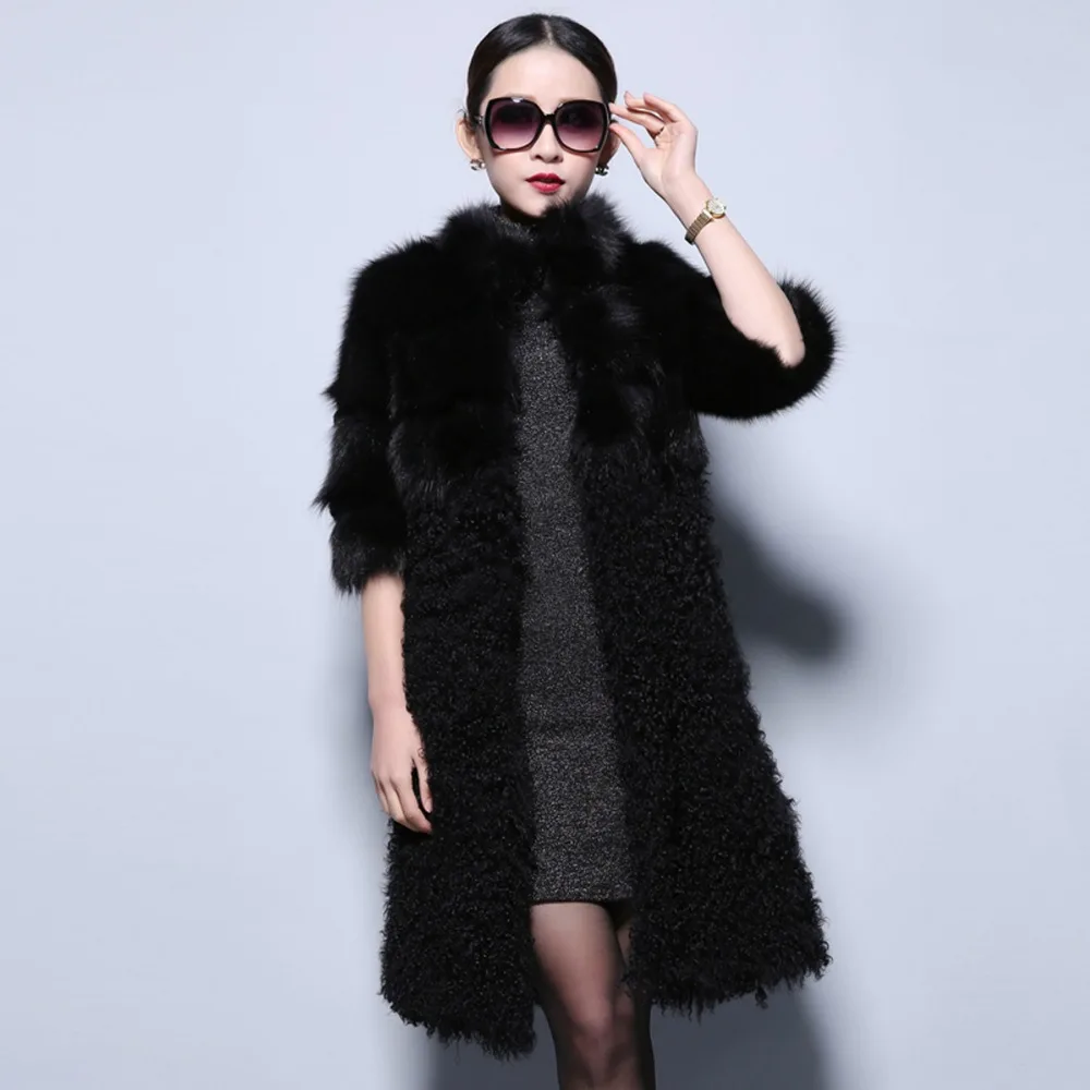 Fur Story 14185 Real fox fur coat with real lamb fur top grade suede joint thick jacket winter overcoat women outwear jacket
Fur Story 14185 Real fox fur coat with real lamb fur top grade suede joint thick jacket winter overcoat women outwear jacket
