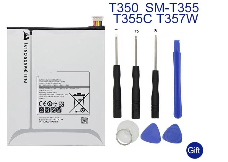 

Replacement Tablet Battery EB-BT355ABE For Samsung GALAXY Tab A 8.0 T355C GALAXY Tab5 SM-T355 T350 SM-P350 P355C 4200mAh