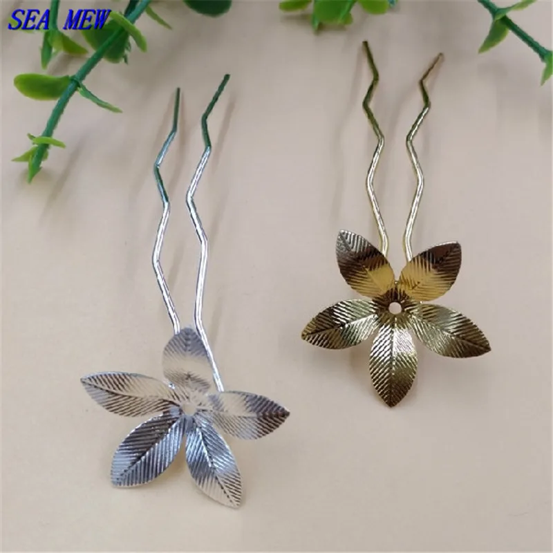 SEA MEW Copper Hair Sticks 30MM Silver Gold Color Filigree Flowers Hairpin For Jewelry Making
SEA MEW Copper Hair Sticks 30MM Silver Gold Color Filigree Flowers Hairpin For Jewelry Making