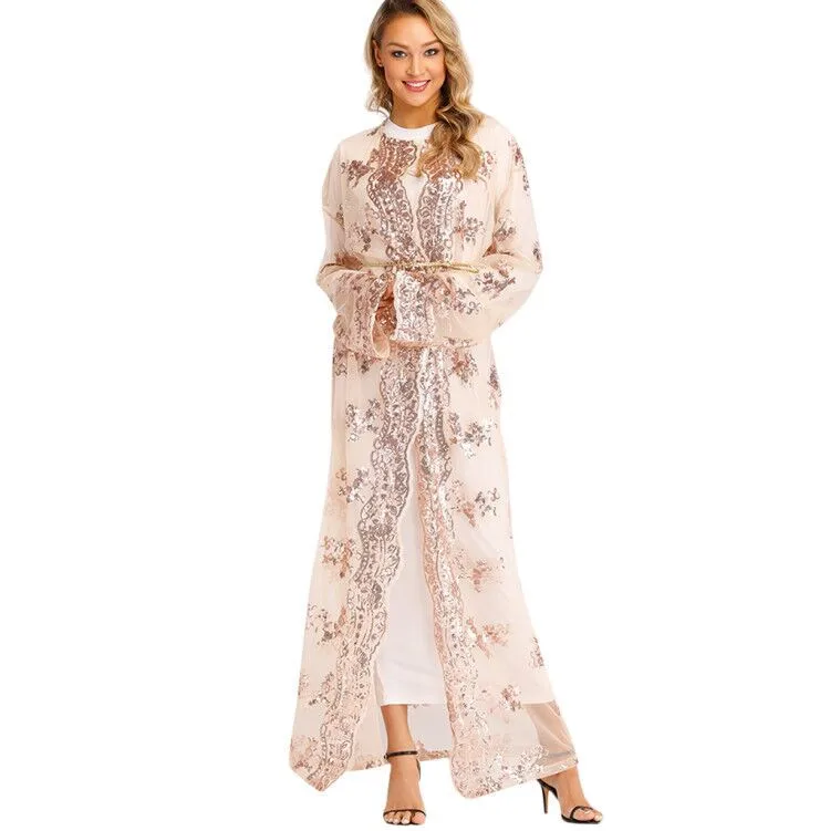 CHAMSGEND Muslim Abaya Womens Dress Elegant Arab Lady Summer Robes Lace Long Sleeve Plus Size Stylish Party Home Dresses L0411
CHAMSGEND Muslim Abaya Womens Dress Elegant Arab Lady Summer Robes Lace Long Sleeve Plus Size Stylish Party Home Dresses L0411
