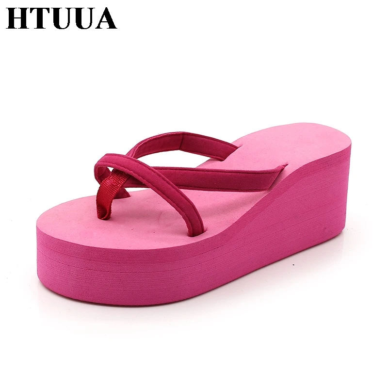 HTUUA 2018 Summer Women Slippers Casual Solid Wedges Flip Flops Beach Shoes Boho Thick Platform High Heels Slides Sandals SX971
HTUUA 2018 Summer Women Slippers Casual Solid Wedges Flip Flops Beach Shoes Boho Thick Platform High Heels Slides Sandals SX971