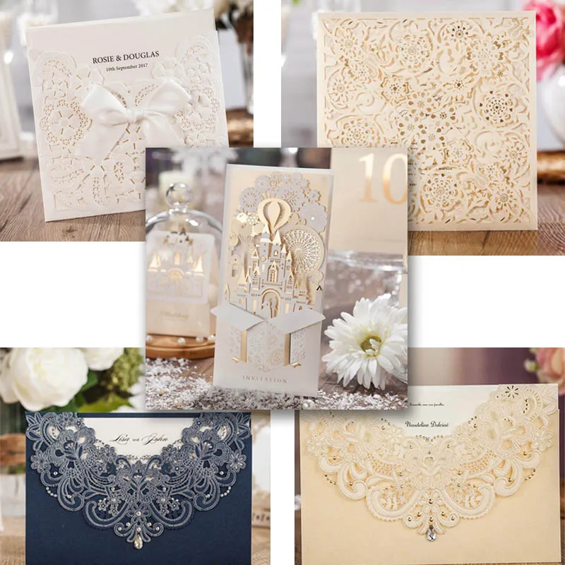 1 PCS Sample Laser Cut Wedding Invitations with Blank RSVP Card & Thank You Card Envelope and Seal for Bridal Shower Baby Shower
1 PCS Sample Laser Cut Wedding Invitations with Blank RSVP Card & Thank You Card Envelope and Seal for Bridal Shower Baby Shower