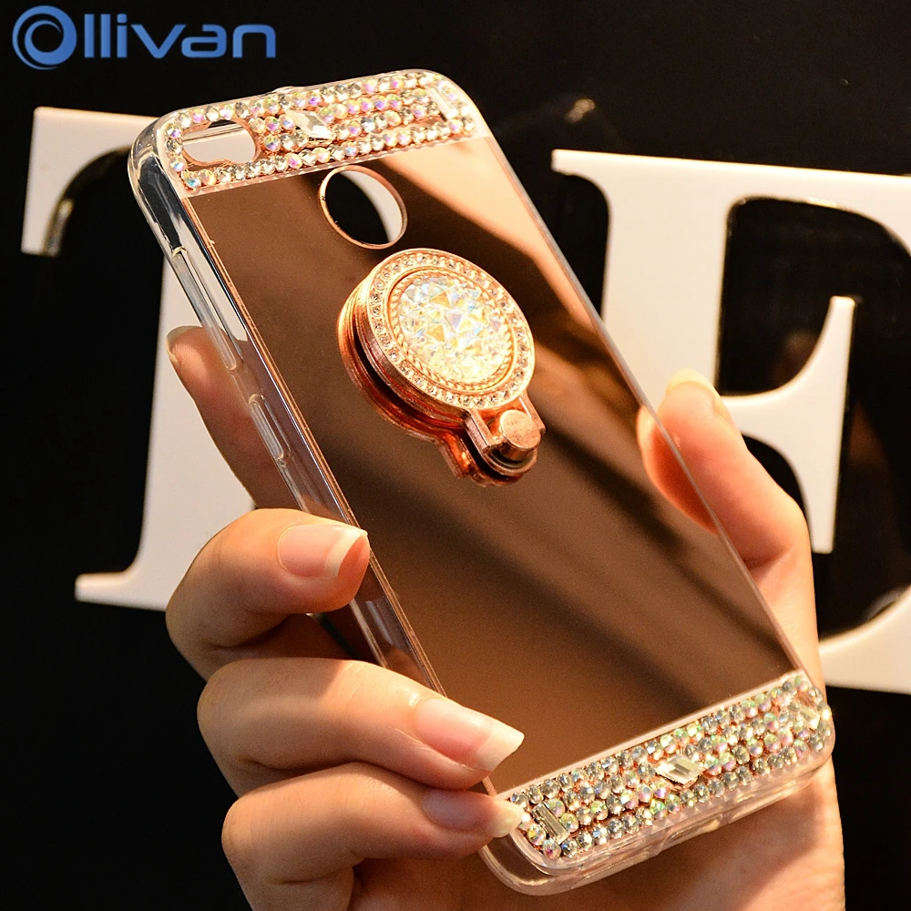 OLLIVAN For Xiaomi Redmi 4x Glitter Diamond Rhinestone Case Ring Stand TPU Mirror Case For Xiaomi Redmi 4X Back Cover Coque Capa
OLLIVAN For Xiaomi Redmi 4x Glitter Diamond Rhinestone Case Ring Stand TPU Mirror Case For Xiaomi Redmi 4X Back Cover Coque Capa
