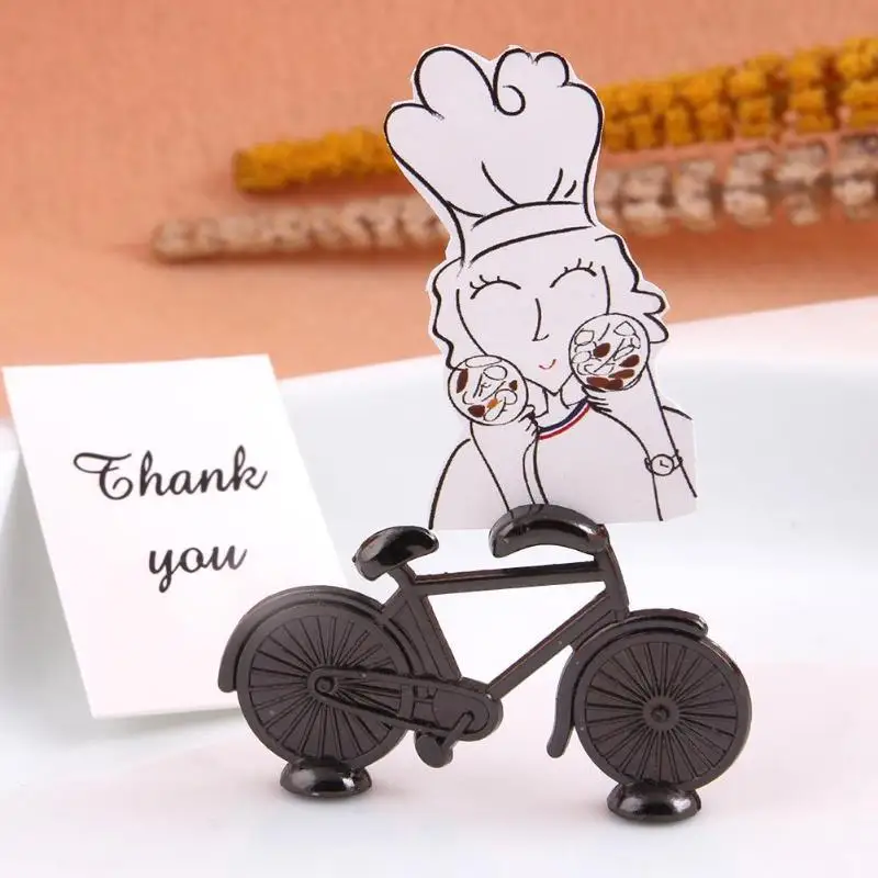 1PC Creative Bicycle Design Place Card Holder Wedding Decor Alloy Business Card Holder Ticket File Notes Letter Binder Clips
1PC Creative Bicycle Design Place Card Holder Wedding Decor Alloy Business Card Holder Ticket File Notes Letter Binder Clips