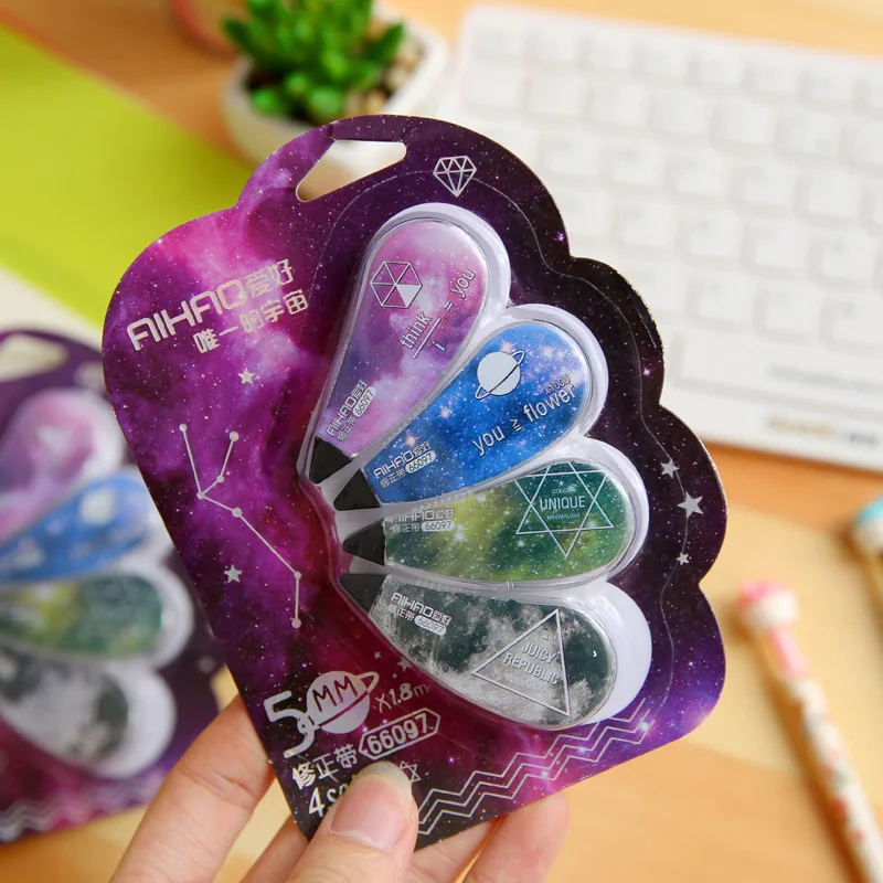 4 pcs/set Cute Starry sky Correction Tape Kawaii stationery kids gift escolar office school writing supplies
4 pcs/set Cute Starry sky Correction Tape Kawaii stationery kids gift escolar office school writing supplies