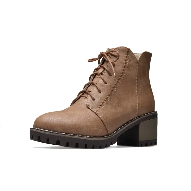 Women Ankle Boots Square Heel Genuine Leather Lace Up Flats Shoes Rubber Ladies snow Boots Fall black motorcycle boots size36-43
Women Ankle Boots Square Heel Genuine Leather Lace Up Flats Shoes Rubber Ladies snow Boots Fall black motorcycle boots size36-43