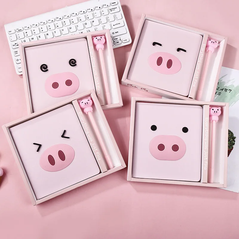 Cute Pink Color Notebook with Pen Set Cartoon Animal Kawaii Pig Small Notebook Paper Notepad Friends Kids Gift School Stationery
Cute Pink Color Notebook with Pen Set Cartoon Animal Kawaii Pig Small Notebook Paper Notepad Friends Kids Gift School Stationery