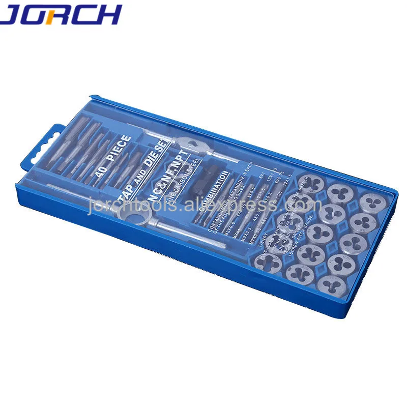 20/40pcs tap die set M3-M12 Screw Thread Metric Taps wrench Dies DIY kit wrench screw Threading hand Tools Alloy Metal with bag
20/40pcs tap die set M3-M12 Screw Thread Metric Taps wrench Dies DIY kit wrench screw Threading hand Tools Alloy Metal with bag