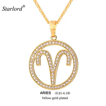 New Zodiac Charms ARIES Pendant Necklace Simple Design Jewelry Gift Rhinestone Gold/Silver Color Necklace For Men/Women P2503
New Zodiac Charms ARIES Pendant Necklace Simple Design Jewelry Gift Rhinestone Gold/Silver Color Necklace For Men/Women P2503