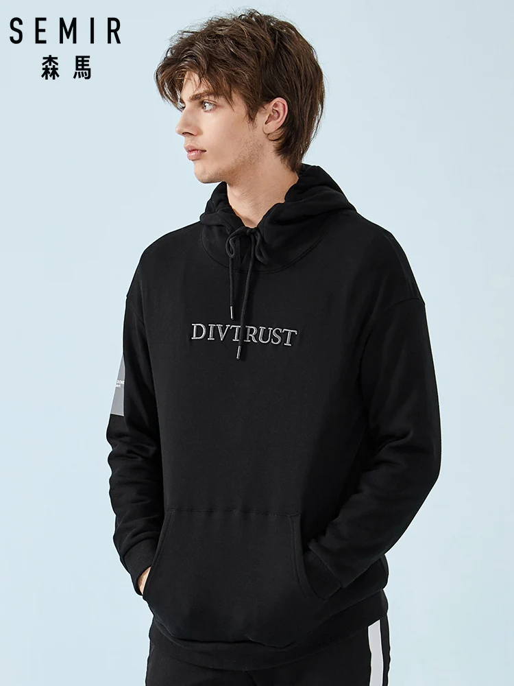 SEMIR Men Embroidered Hooded Sweatshirt Pullover Hoodie with Applique at Sleeve Stylish Sport Sweatshirt with Kangaroo Pocket
SEMIR Men Embroidered Hooded Sweatshirt Pullover Hoodie with Applique at Sleeve Stylish Sport Sweatshirt with Kangaroo Pocket