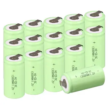15 PCS Ni-CD SC 1300mAh 1.2V Battery Sub C NiCD Rechargeable Batteries Green Color Ni CD
15 PCS Ni-CD SC 1300mAh 1.2V Battery Sub C NiCD Rechargeable Batteries Green Color Ni CD