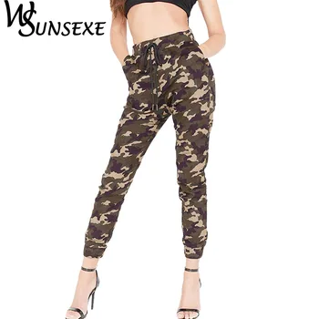 Camouflage High Waist Drawstring Sweatpants 2018 Summer Women Camo Pants New Hip Hop Cargo Elastic Trousers Pants Pantalon Femme
Camouflage High Waist Drawstring Sweatpants 2018 Summer Women Camo Pants New Hip Hop Cargo Elastic Trousers Pants Pantalon Femme