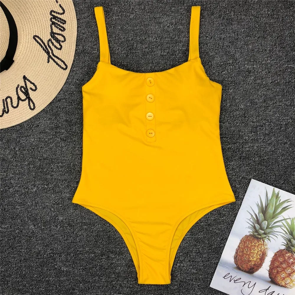 One Piece Swimsuit 2019 Yellow Swimsuit Button Monokini Maillot De Bain Femme Swimming Suit For Women Maio
One Piece Swimsuit 2019 Yellow Swimsuit Button Monokini Maillot De Bain Femme Swimming Suit For Women Maio