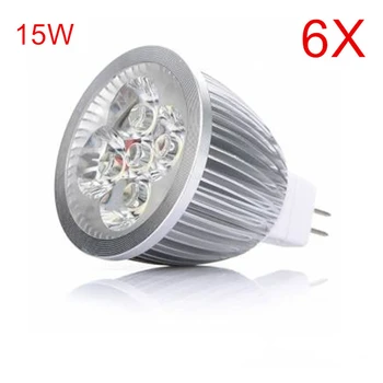 6Pcs Super Bright 15W MR16 Led Candel Light Led Lamp Lampada Led Bulb DC12V High Power Led Spotlight
6Pcs Super Bright 15W MR16 Led Candel Light Led Lamp Lampada Led Bulb DC12V High Power Led Spotlight