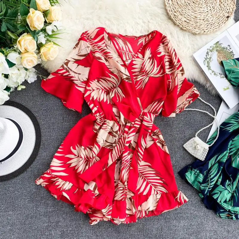 MUMUZI Jumpsuit Women 2019 Fashion Short sleeve Sexy v neck Overalls Rompers Female Boho Style Floral Print Jumpsuits
MUMUZI Jumpsuit Women 2019 Fashion Short sleeve Sexy v neck Overalls Rompers Female Boho Style Floral Print Jumpsuits
