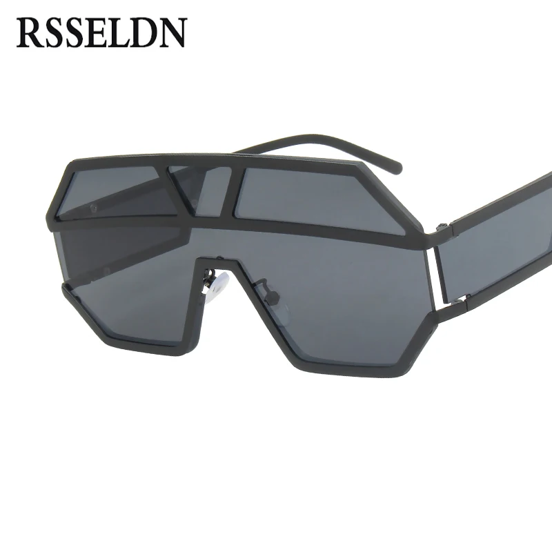 RSSELDN Oversized Sunglasses Men big frame metal One Piece Lens Sun glasses For Women Fashion shields Goggle Oculos UV400
RSSELDN Oversized Sunglasses Men big frame metal One Piece Lens Sun glasses For Women Fashion shields Goggle Oculos UV400
