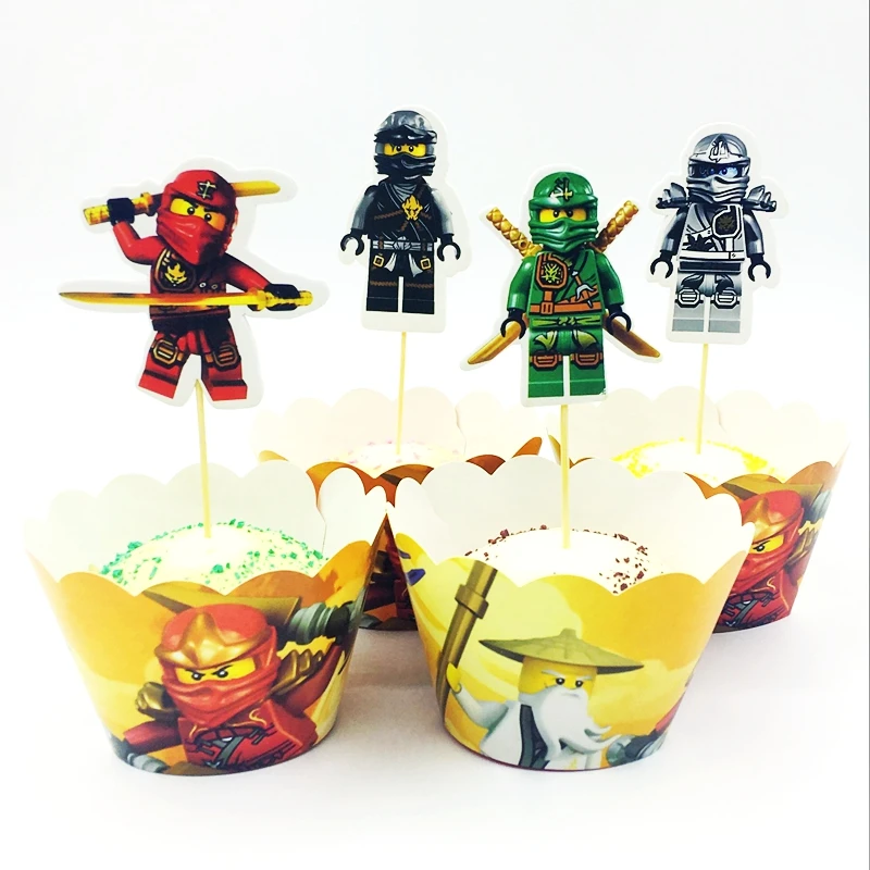 24pcs Masked Ninja Master Phantom Rotation spell Cupcake Wrapper Topper Cake Decoration Cartoon Kids Boy Birthday Party Supplies
24pcs Masked Ninja Master Phantom Rotation spell Cupcake Wrapper Topper Cake Decoration Cartoon Kids Boy Birthday Party Supplies