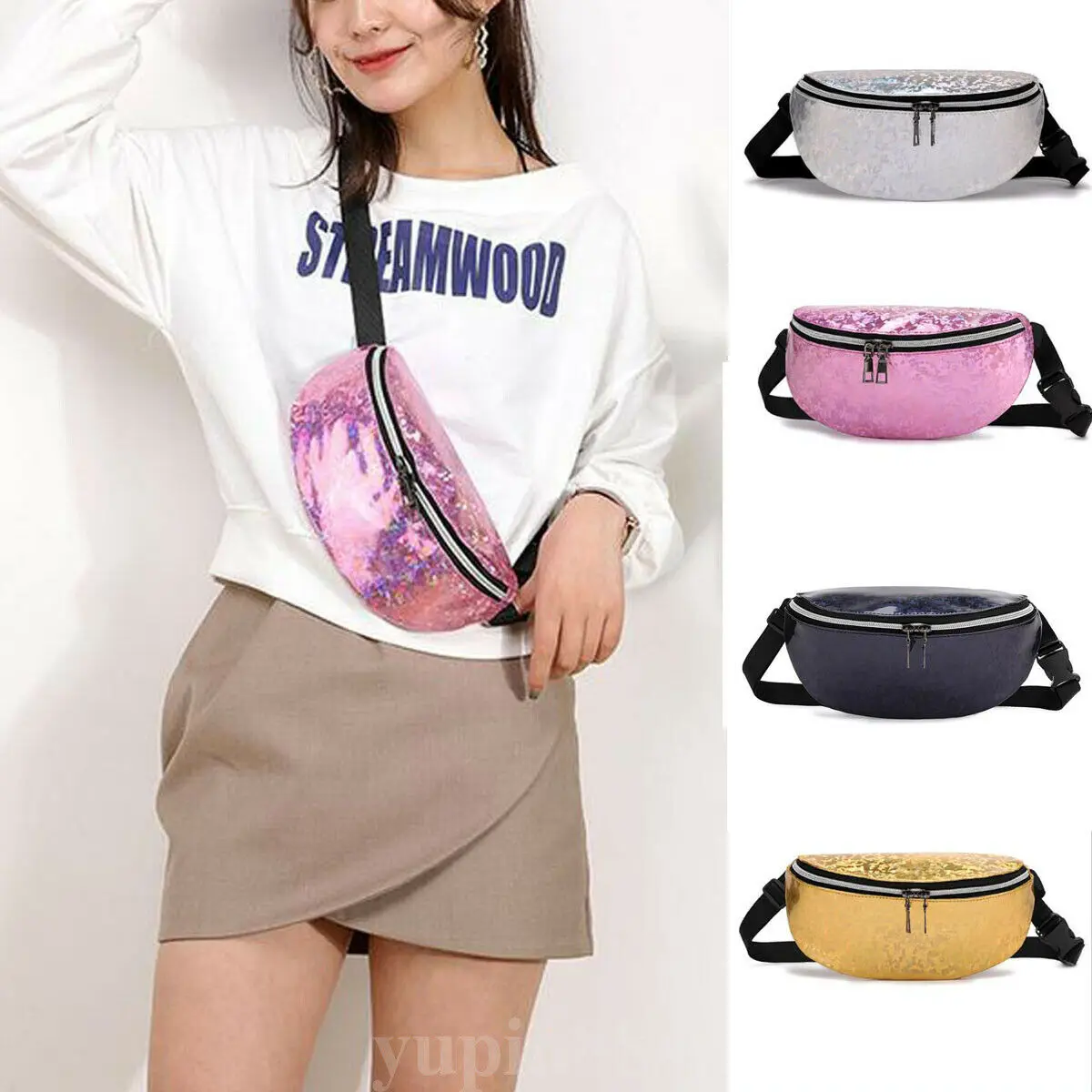 Women Fashion Daily Fanny Pack Hologram Laser Bum Waterproof Bag Waist Hip Belt Beach Money Pouch Large Capacity Waist Packs
Women Fashion Daily Fanny Pack Hologram Laser Bum Waterproof Bag Waist Hip Belt Beach Money Pouch Large Capacity Waist Packs